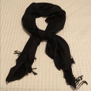 Francesca’s Black Fringe Scarf
